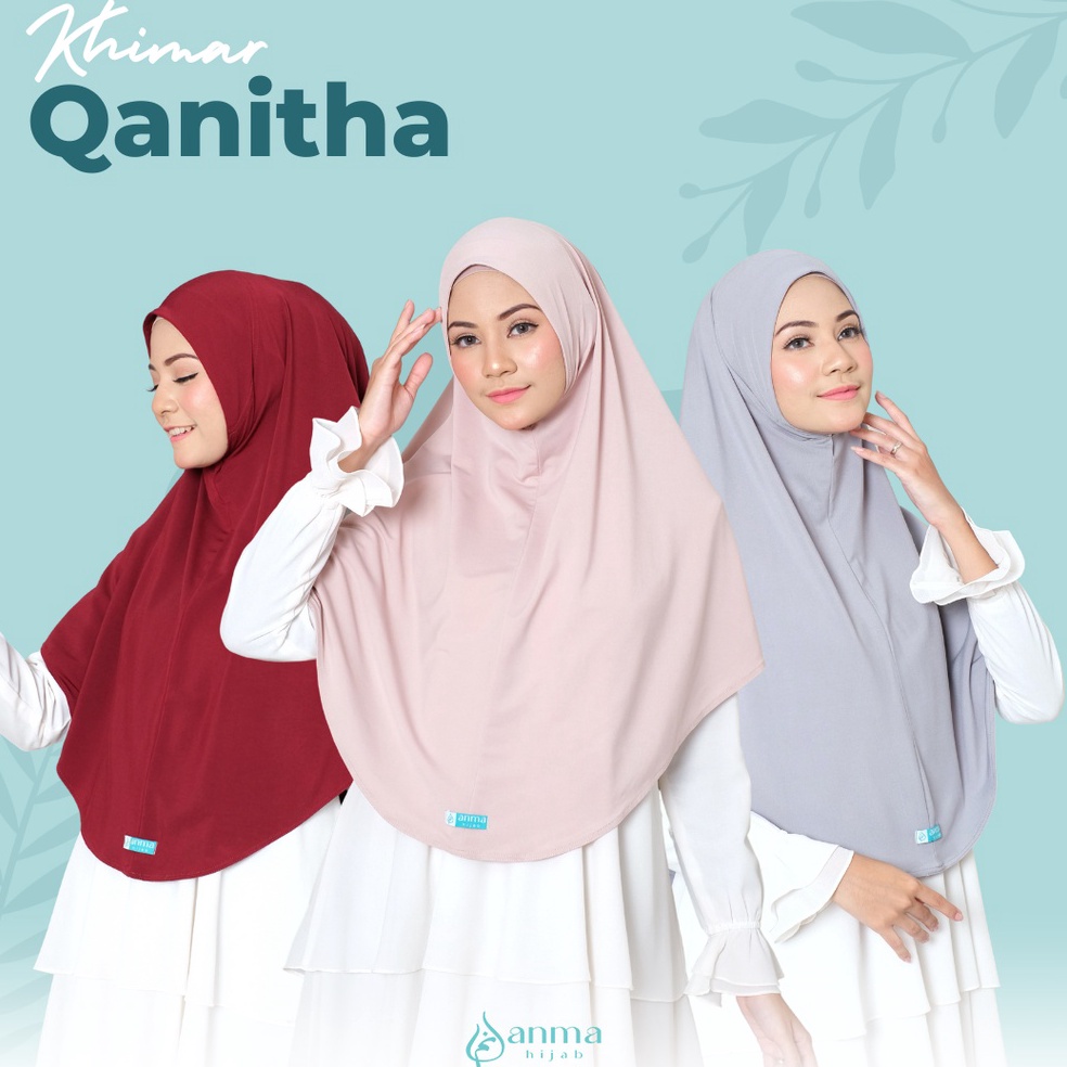 ART V17K Khimar Qanitha By Anmahijab  Khimar Non Pet  Size L  Jersey Premium