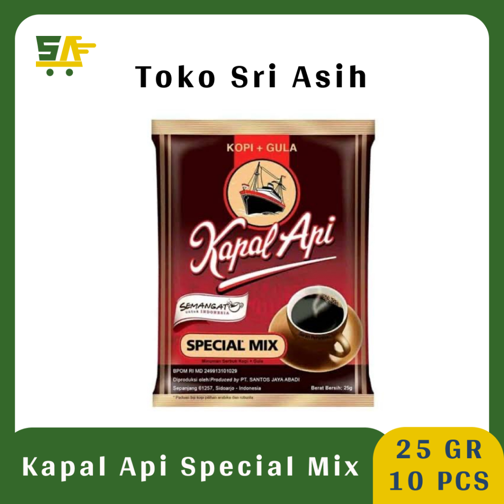 

Kopi Kapal Api Special Mix + Gula 25gr Renceng ( 1 Renceng 10 Sachet) - Kopi Instan - Kopi Renceng