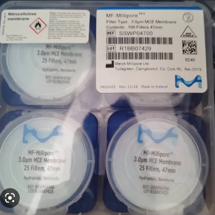MF Millipore MCE Membrane Filter 47mm Pori 3 Um SSWP 04700