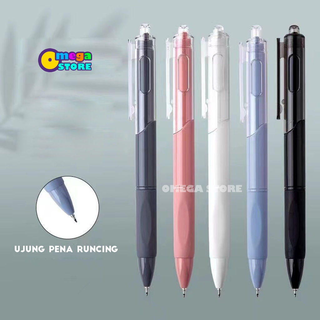

[O&S] Pulpen Gel 0.5mm Pena Premium Model Simple Warna Soft -OS4017