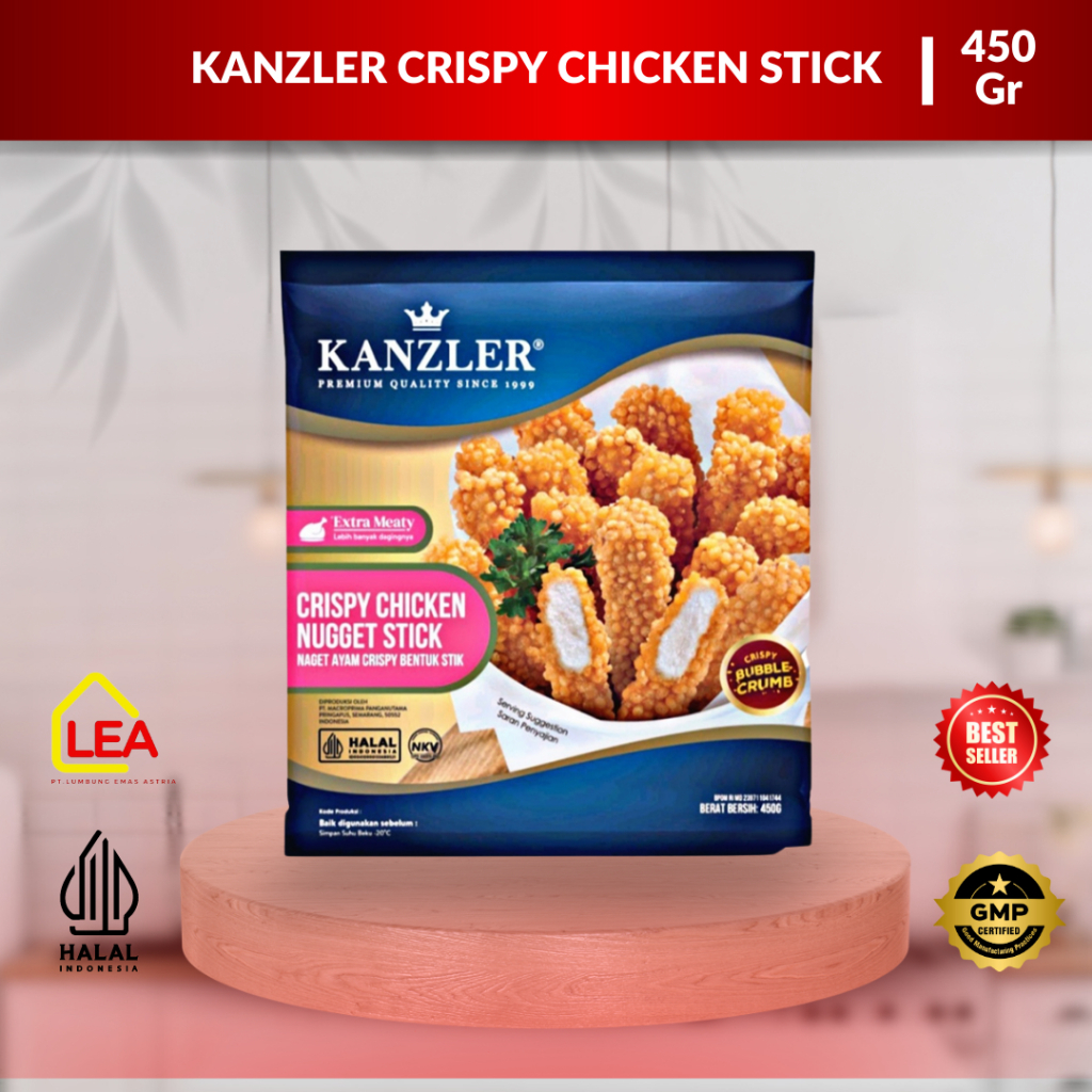 

KANZLER Crispy Chicken Nugget 450gr Stick Premium Bubble Crumbs Stik Ayam Renyah