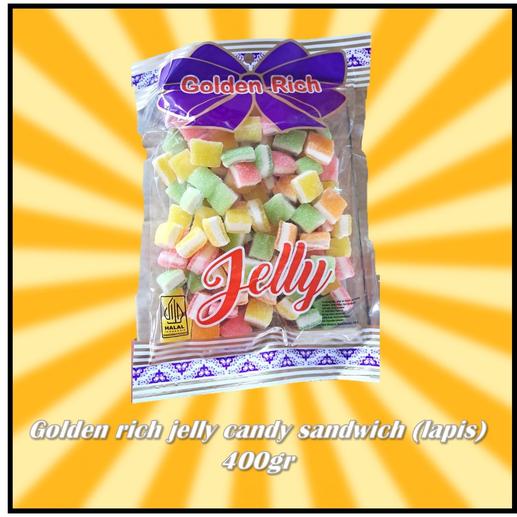 

Golden rich jelly candy sandwich (lapis) 400gr