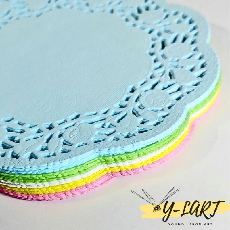 

Doilies Paper 5.5 inch (50pcs) Kertas Alas Renda - Pastel Mix