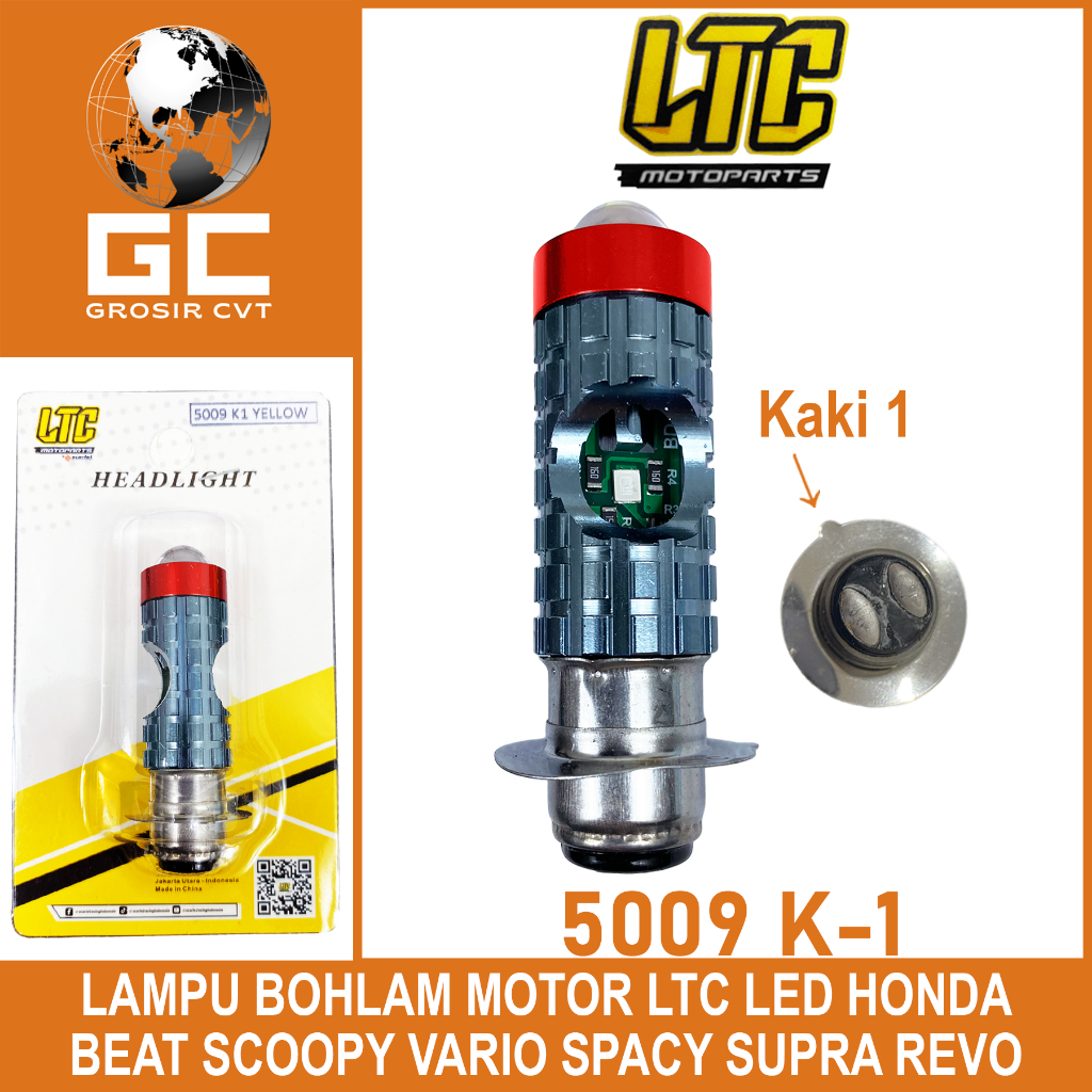Bohlam Lampu Depan LED Motor Vario Beat Scoopy Spacy Supra Revo Blade Karisma Grand Legenda Gl Pro M