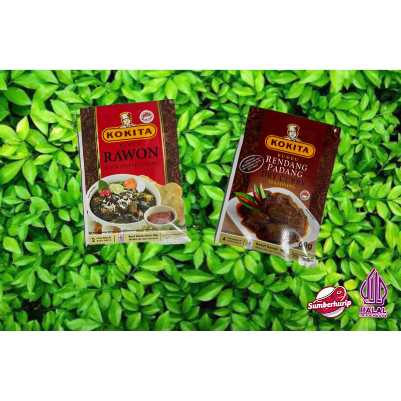 

kokita bumbu masak instan rendang / rawon netto 60gr