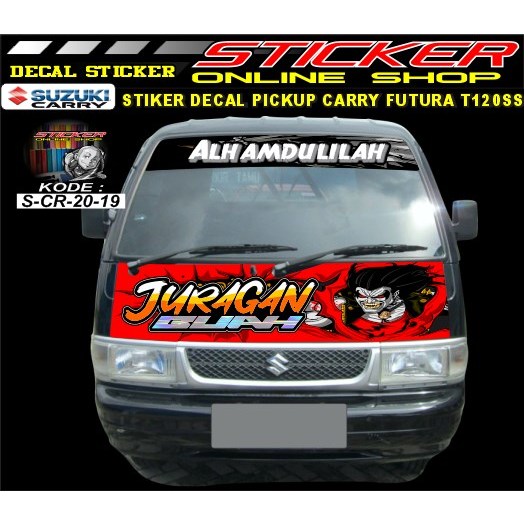 Stiker Decal Kabin depan stiker kap Mobil Pick Up Futura T120SS pejuan muda