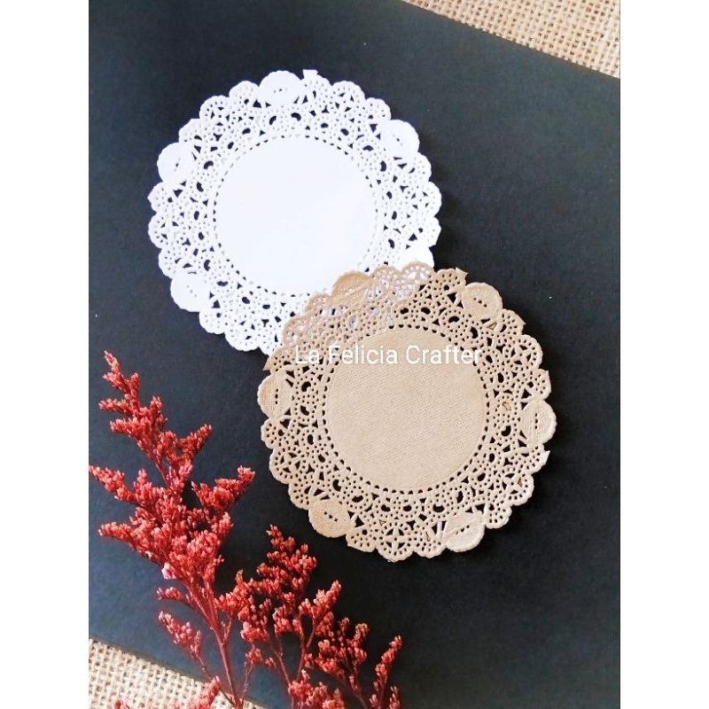 

La Felicia Kertas Doilies 3.5 Motif Vintagé/Alas Kue/Hiasan Scrapbook Deco DIY Jurnal