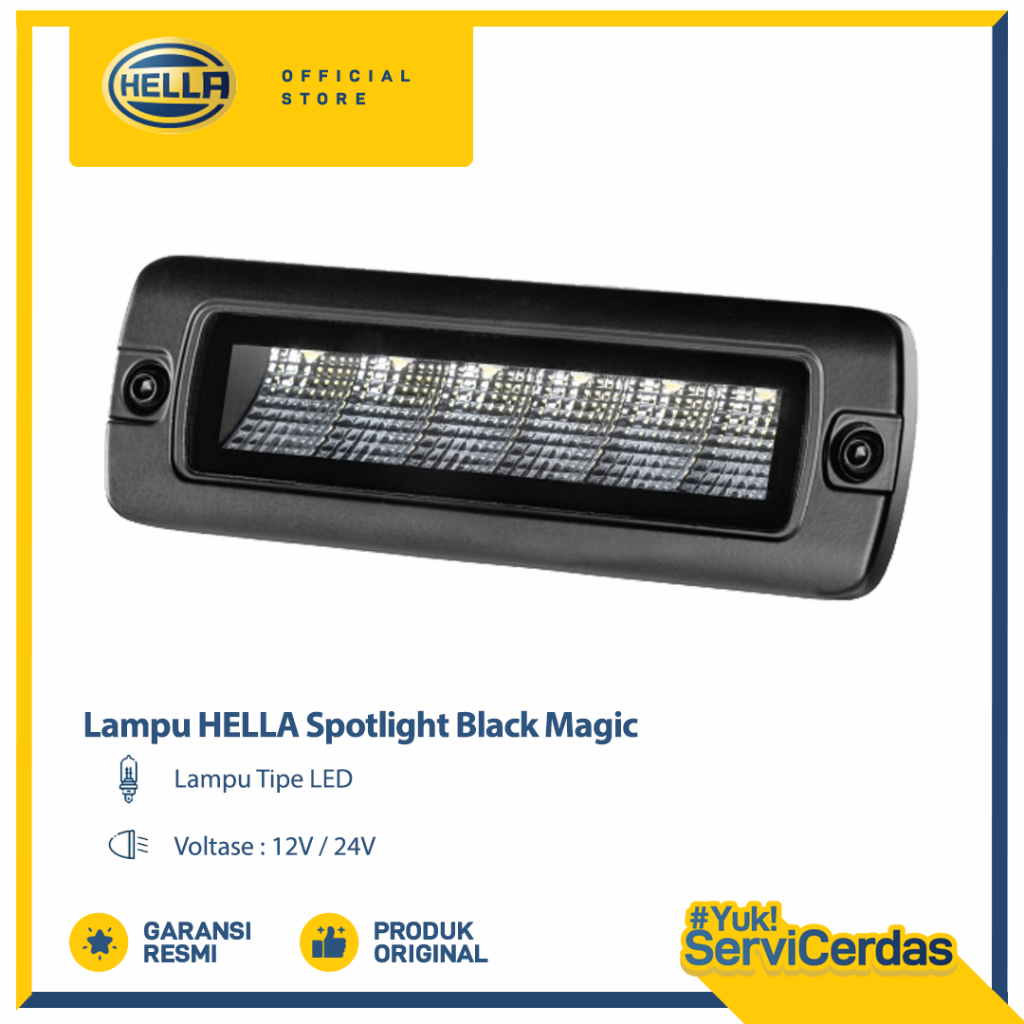 Lampu HELLA Spotlight Black Magic - Lampu Mobil
