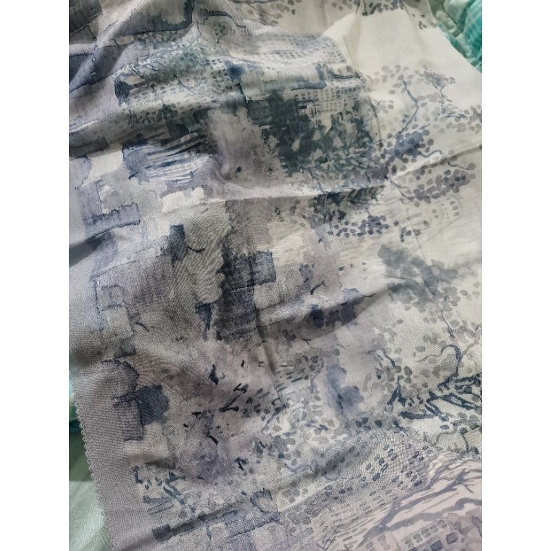 Kerudung Buttonscarves New York series 1 warna grey like new 100% ori BS