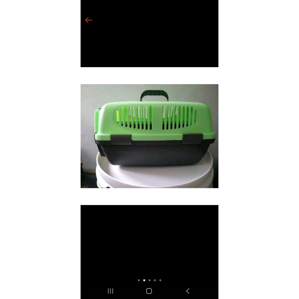 Pet Cargo Pet Carrier Size L 50X30X32 - Tas Hewan Tas Kucing WARNA HIJAU - SECOND LIKE NEW 99% PRELO