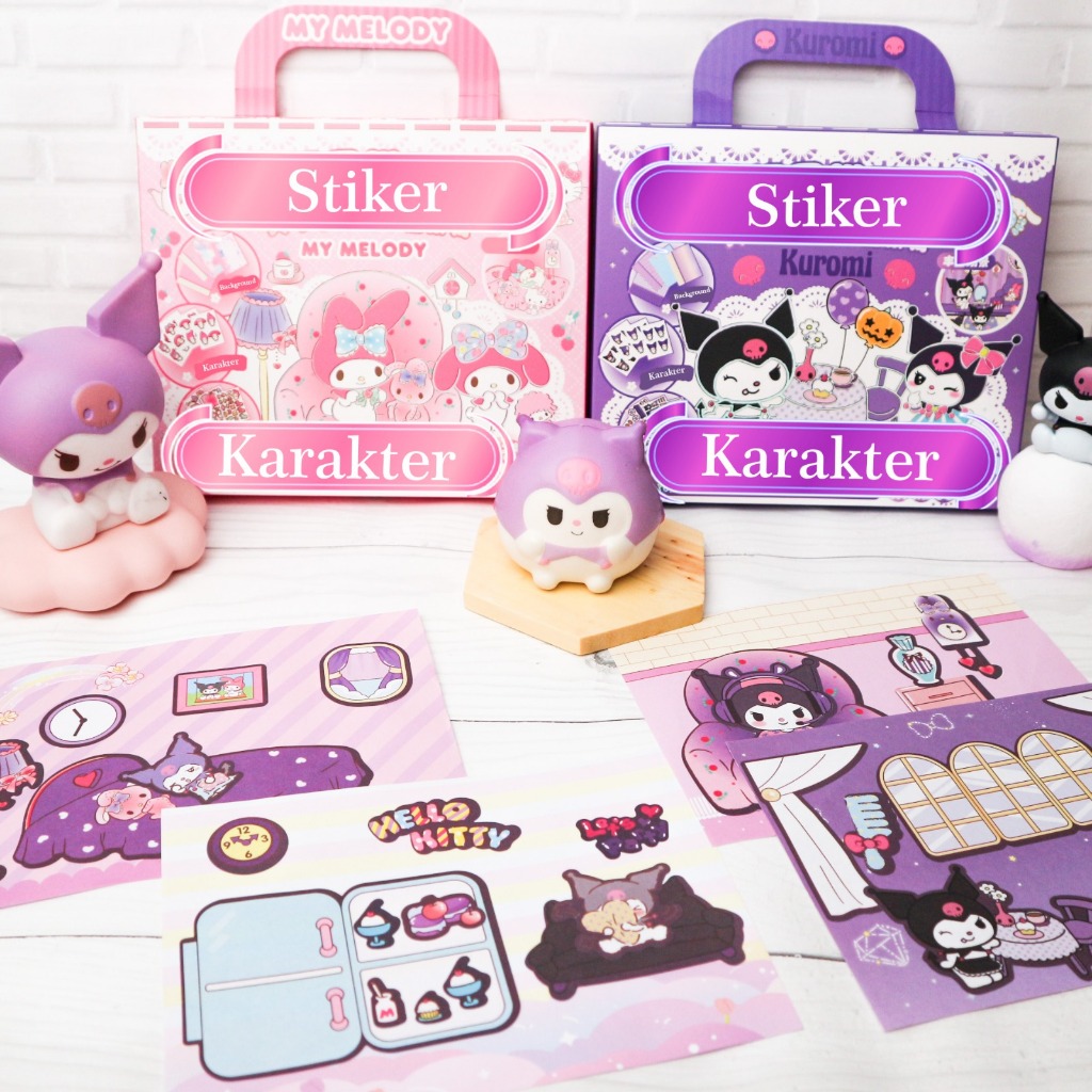 

SEJAHTERA SELALU - Sticker Lucu Motif Sanrio Kuromi My Melody Momo Lotso