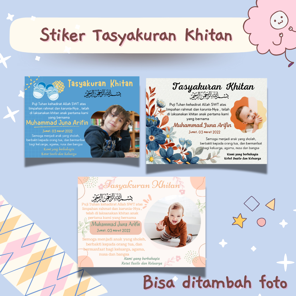 

P1/Stiker Tasyakuran Khitantasyakuran sunatan/Stiker sunatan