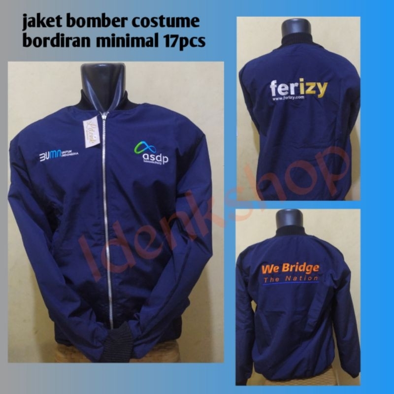 jaket bomber khusus costume bordiran minimal order 25+pcs jaket