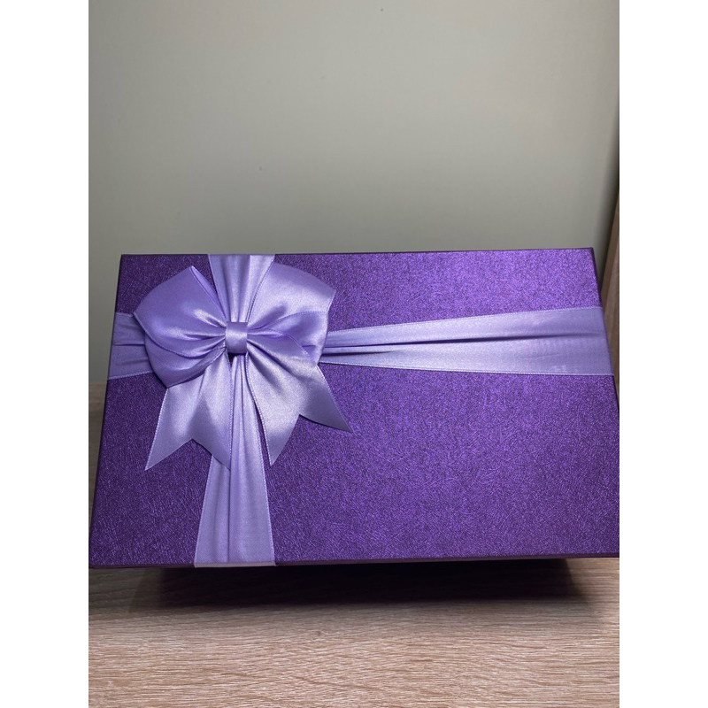 

Hard box new Purple ungu kotak hadiah pita