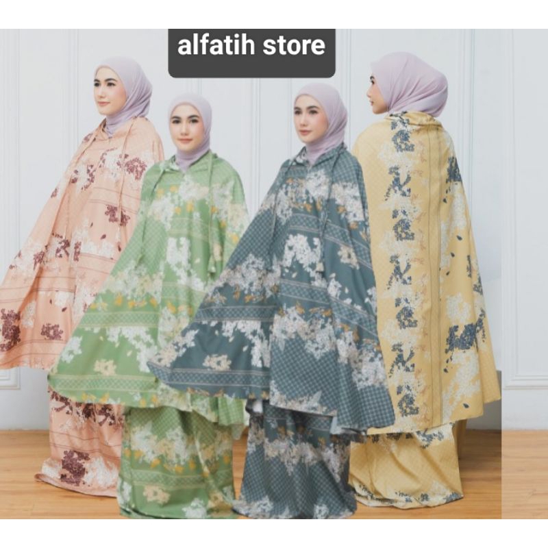 Mukena Traveling 2 in 1 Dewasa Katun Premium Motif bunga