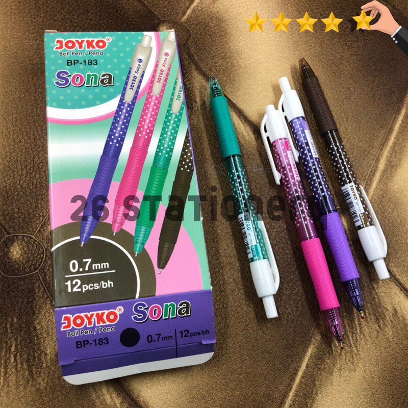 

Pulpen Joyko SONA BP-183 0,7mm / Hitam