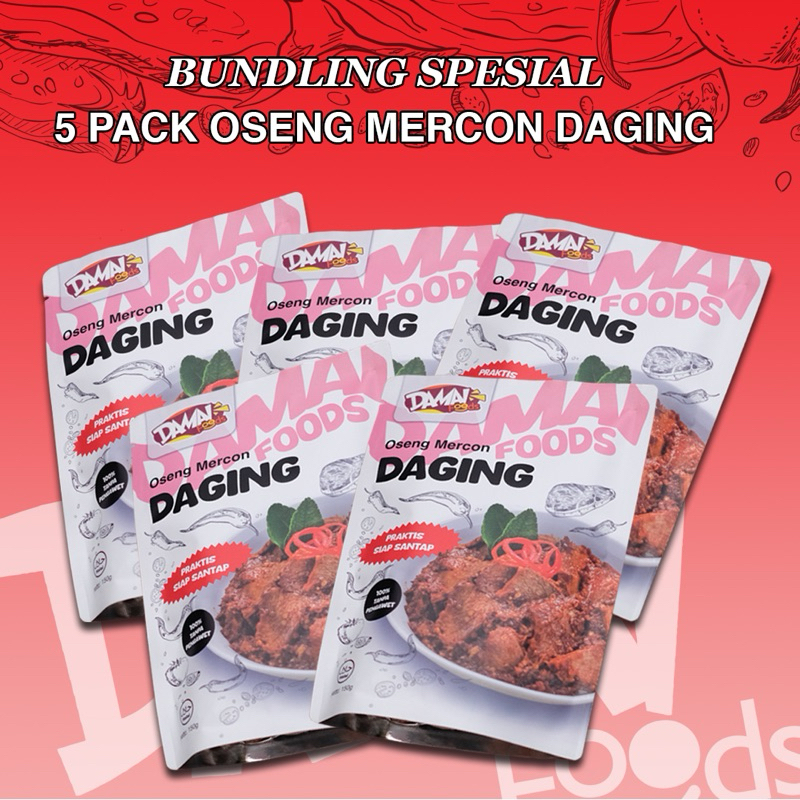 

Paket 5 Oseng Daging Mercon - Damai Foods