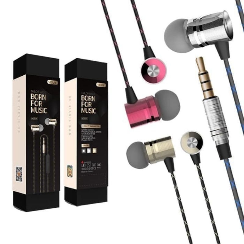 Earphone Vidvie Metal Stereo Headphone HS606z - in ear monitor IEM