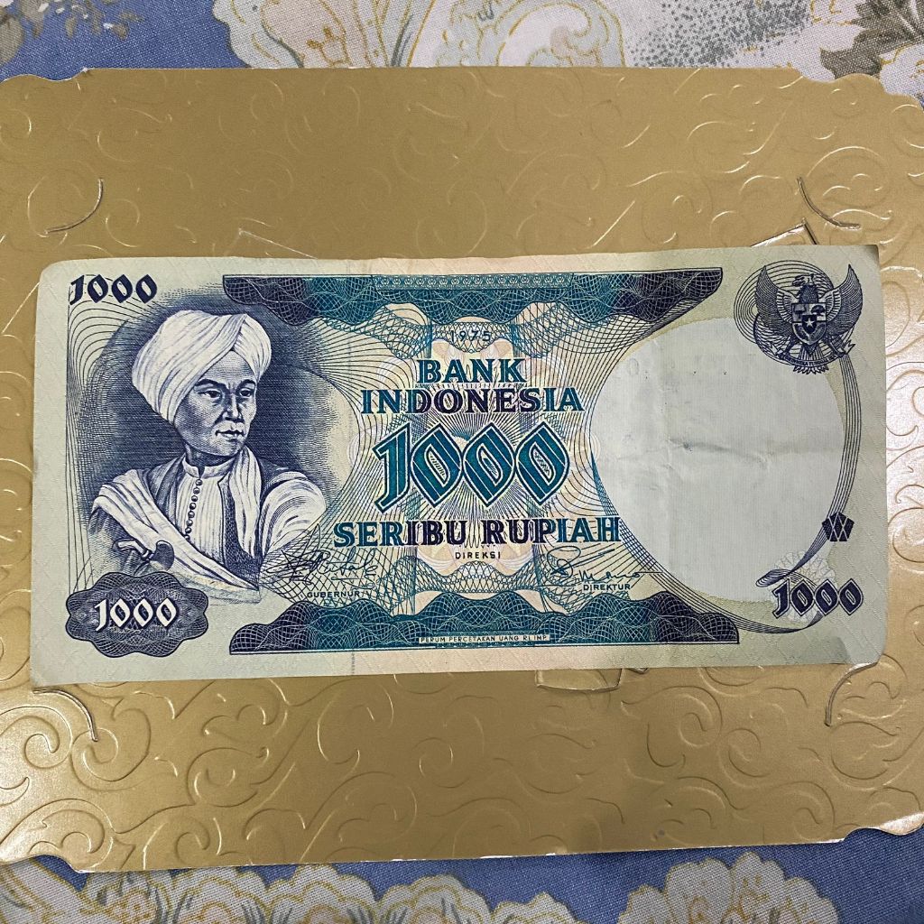Uang Kuno 1000rp Diponegoro Tahun 1975