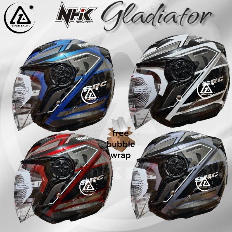 HELM NHK GLADIATOR MOTIF | HELM HALF FACE | DOUBLE VISOR