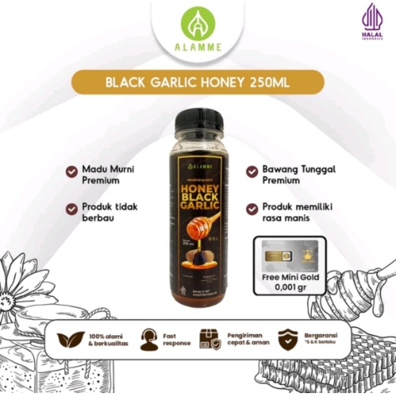 

madu garlic madu bawang hitam tunggal 250ML manis asam Syrup bebas gula