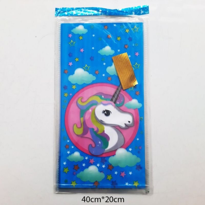 

Plastik Snack Ulang Tahun / Plastik Kado / Plastik Souvernir Unicorn Biru