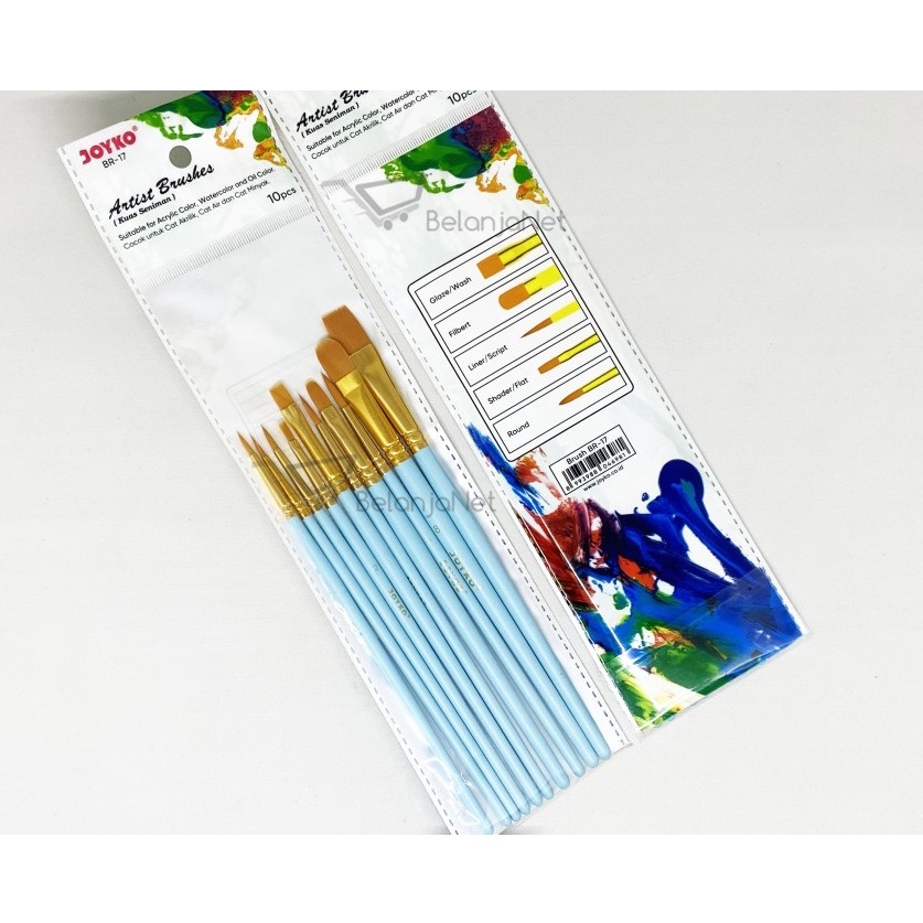 

Diskon Terbaru Kuas Cat Air Kuas Lukis Acrylic Brush Joyko BR17 1 SET 1 PCS