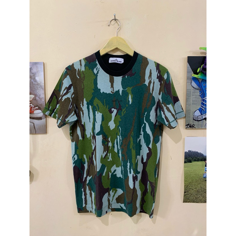 STONE ISLAND T-SHIRT FLOWING CAMO