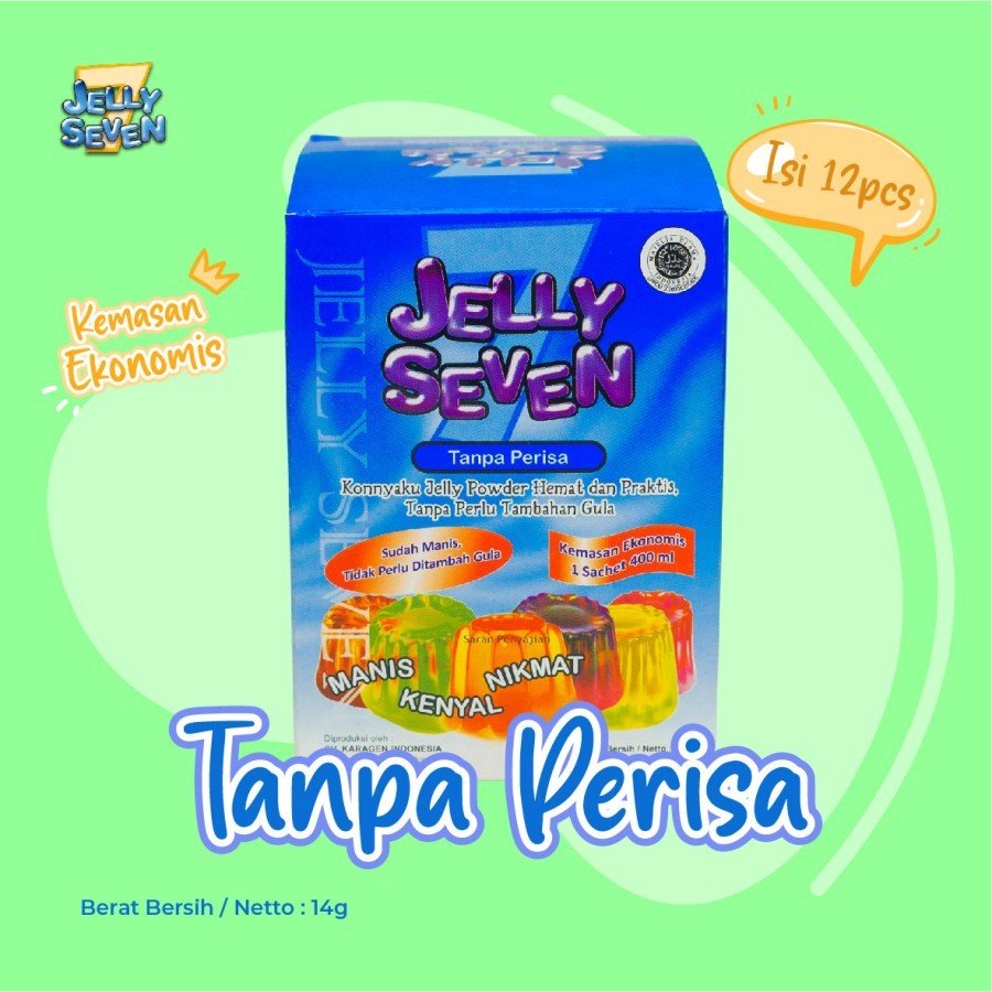 

Jelly Seven Tanpa Perisa 12 pcs - Kemasan Ekonomis