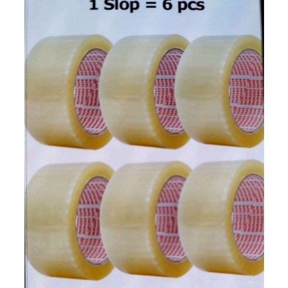 

Dijamin Baru 1 slop 6 pics Lakban Daimaru tebal OPP tape super Murah ready Bening coklat bisa campur Original Asli