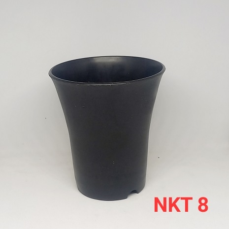 Pot NKT 8 Bulat Hitam 8cm