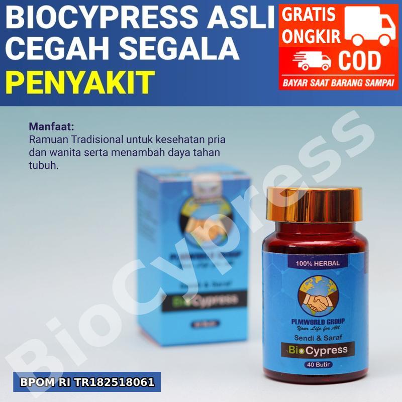 BioCypress Original isi 40 Butir, Solusi Obat Herbal Sendi Saraf, Stroke, Asam Urat, Kolesterol, Dia