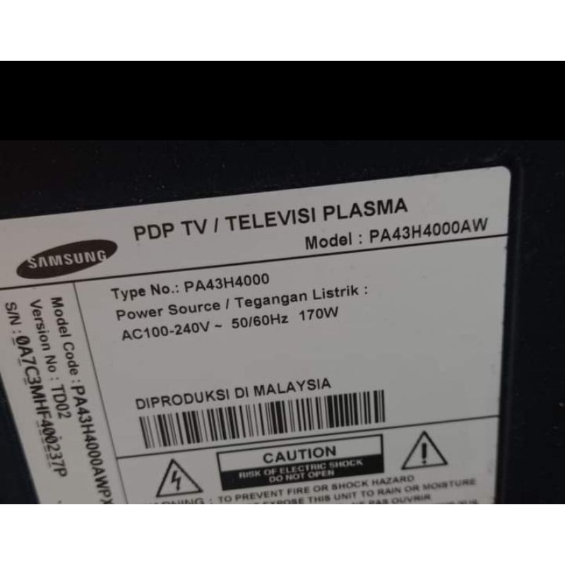 sensor Samsung 43h4000 tv led