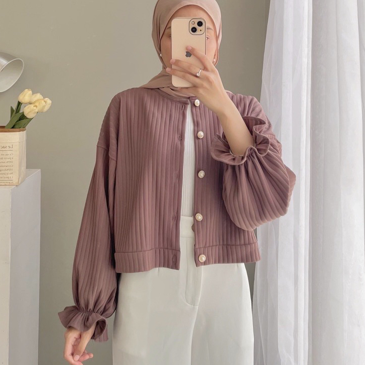 Cardigan Knit Rajut Premium / Cardigan Rajut Crop