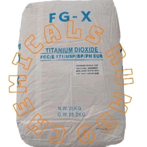 

Titanium Dioxide FG-X USP/ PEWARNA PUTIH makanan 500 gr