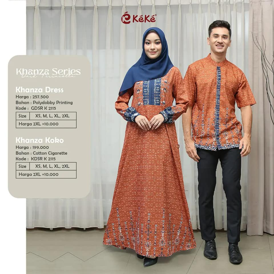 BAJU KOKO KEKE KHANZA DARK TERRACOTA