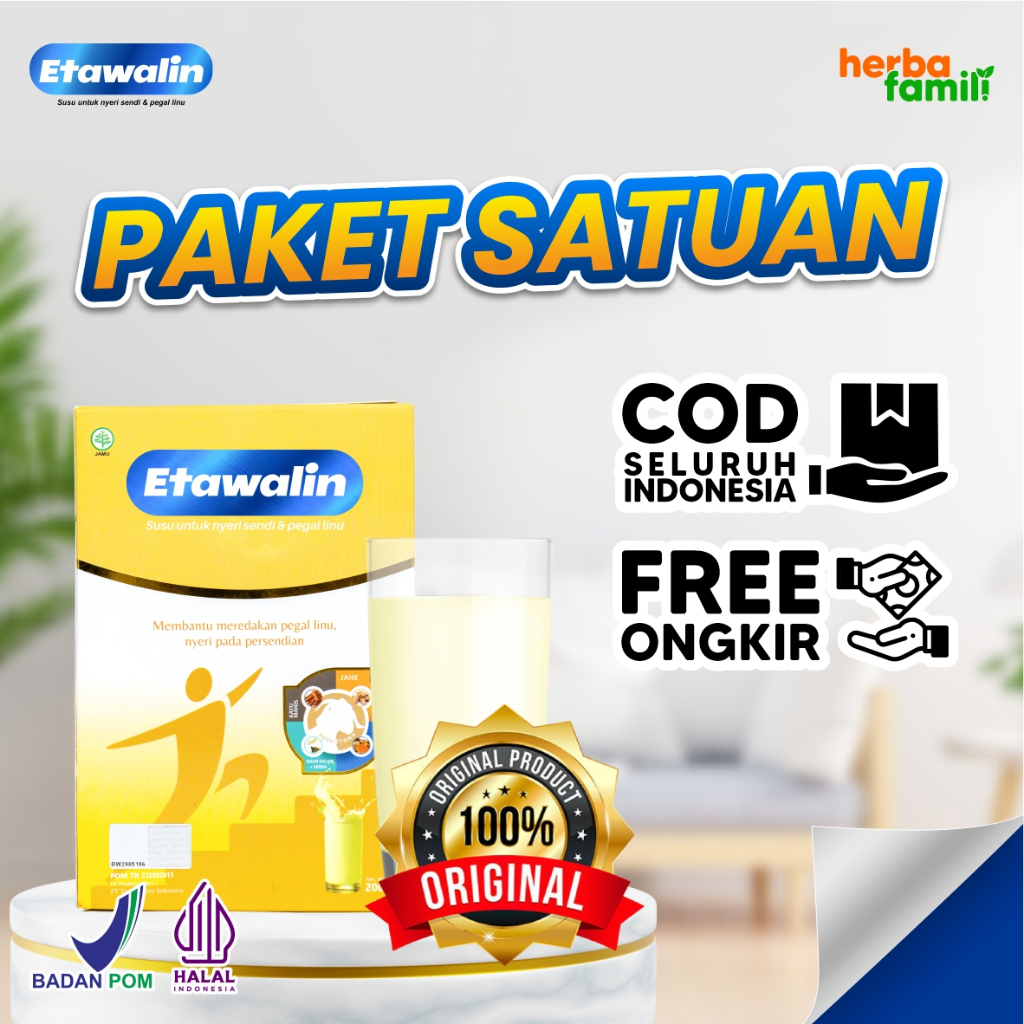 

ETAWALIN Original Susu Bubuk Herbal Alami Untuk Meredakan Sakit Tulang dan Sendi