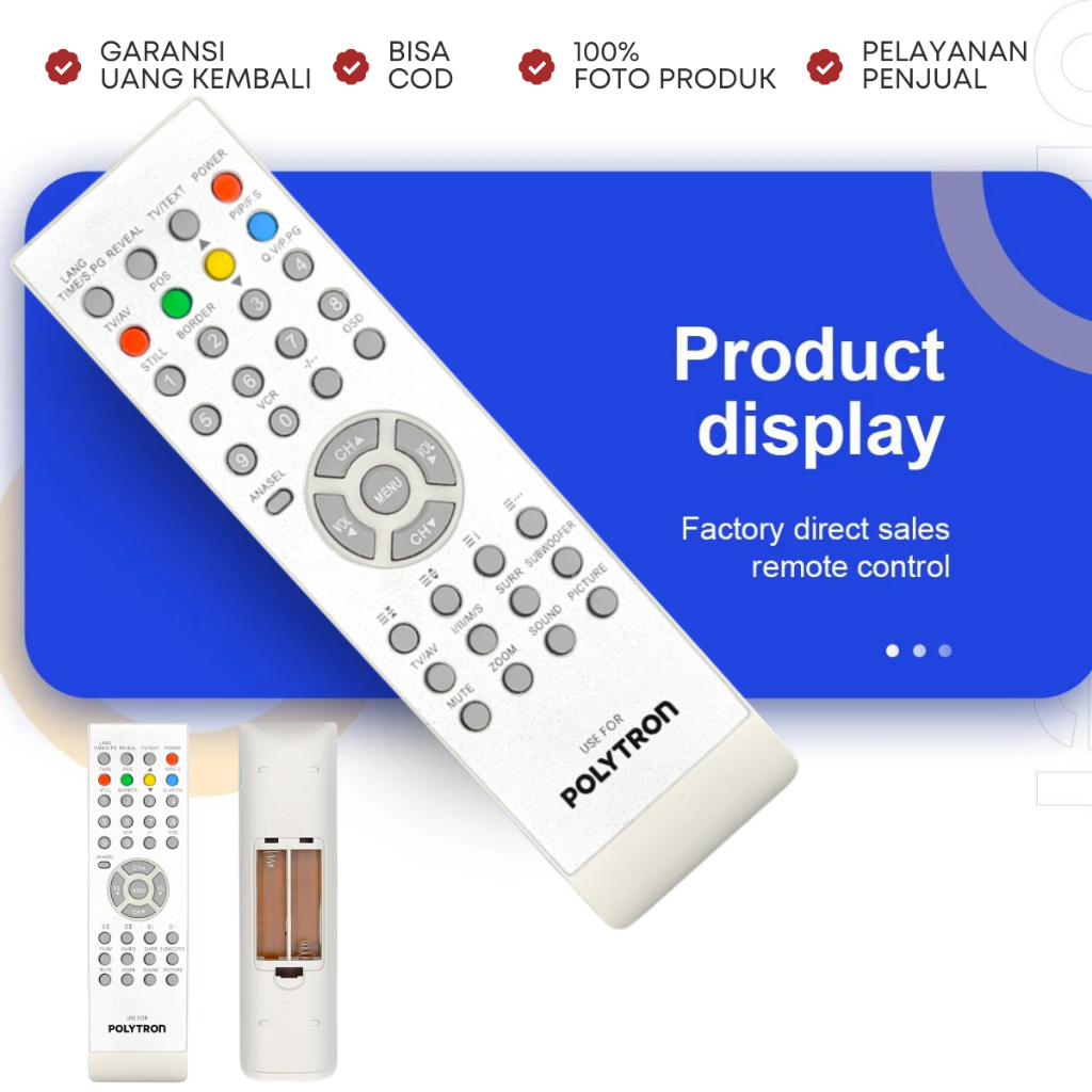 REMOTE POLYTRON DIGITEC UNIVERSAL TV POLYTRON DIGITEC LANGSUNG PAKAI CHUNGHE 101
