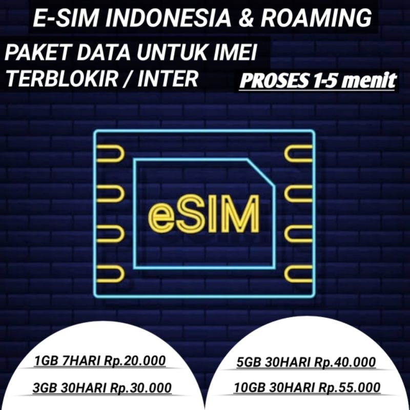 ESIM ROAMING UNTUK IMEI INTER, GARANSI DAN MURAH