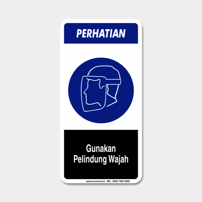 

Safety Sign Rambu K3 APD - Gunakan Pelindung Wajah