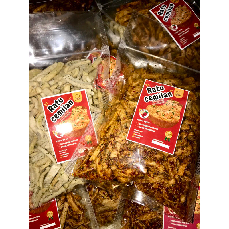 

Ratu Cemilan (Basreng Pedas Daun Jeruk & Original Daun Jeruk)