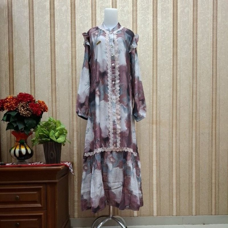Gamis abiyan crespo print terbaru