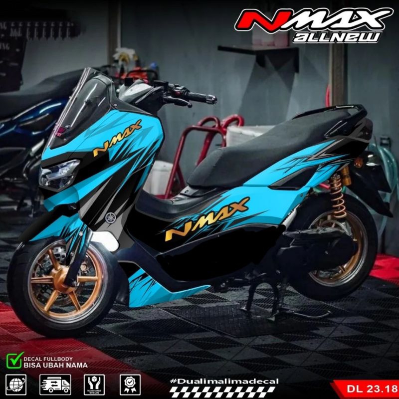 Stiker Decal Nmax New 2023 Full Body Grafis Sky Blu