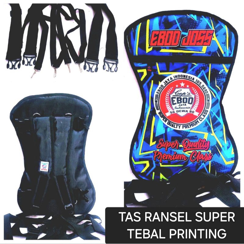 TAS RANSEL KANDANG SANGKAR EBOD JAYA MULTIFUNGSI PRINTING SUPER TEBAL