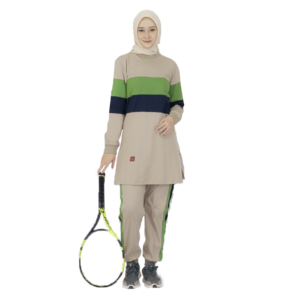 BELIEVE - Setelan Baju Olahraga Couple Pria Wanita Muslim Muslimah BMO-35