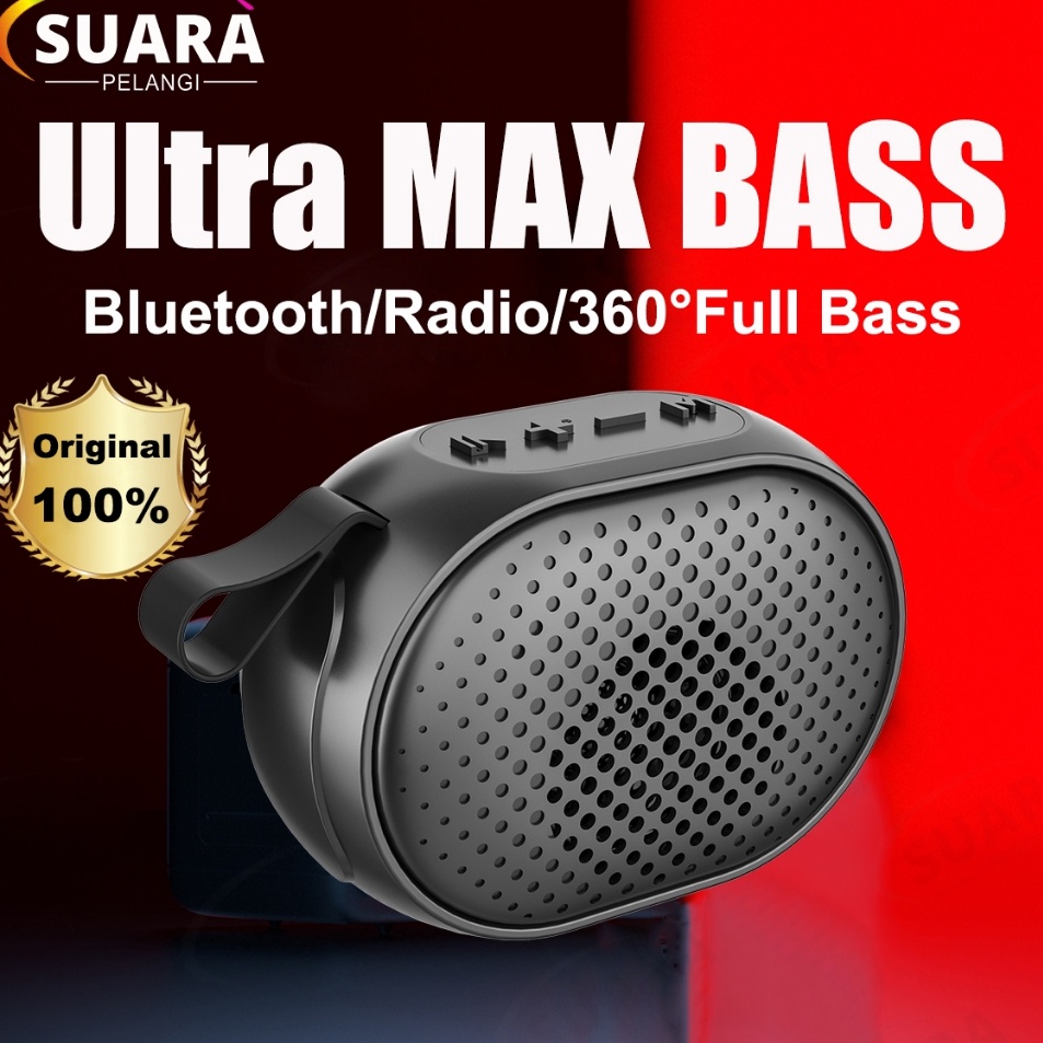 Ready stock  Ultra MAX BASSMusic Box Full Bass Bluetooth Speaker Super Bass Robot Portabel Mini JBL Original Wireless HiFi Subwoofer Dengan Tali Pengikat Mobil Portabel Luar Ruangan Berkualitas Tinggi Stereo Kecil Dengan Volume Besar Radio FM