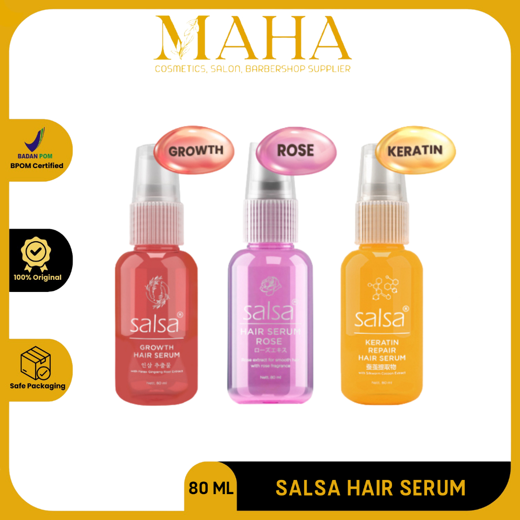 SALSA HAIR SERUM 80ML | GROWTH HAIR SERUM | HAIR SERUM ROSE | KERATIN REPAIR HAIR SERUM