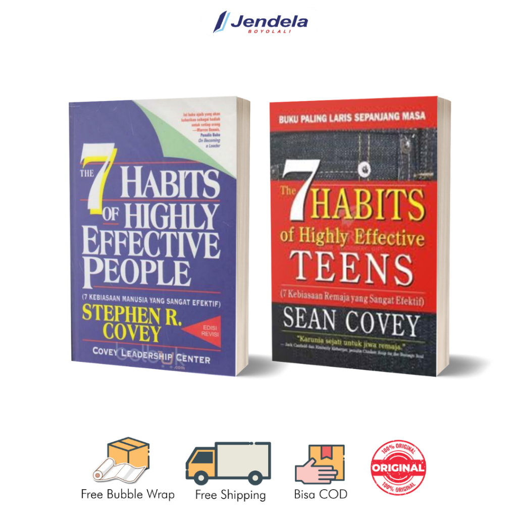 Mr.kasacil - The 7 Habits of Highly Effective People Stephen R. Covey Soft Cover (Versi Indonesia)