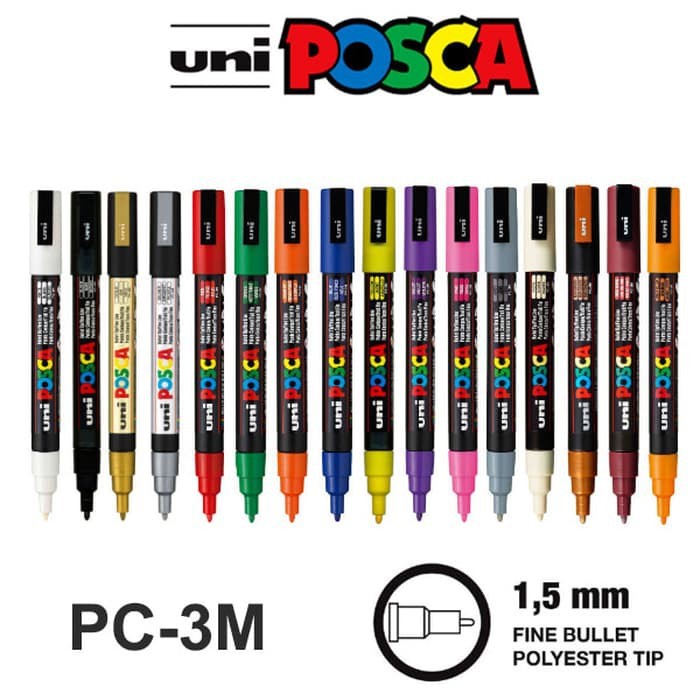 

PALING MURAH Uni POSCA PC-3M Marker Pen - Fine Tip