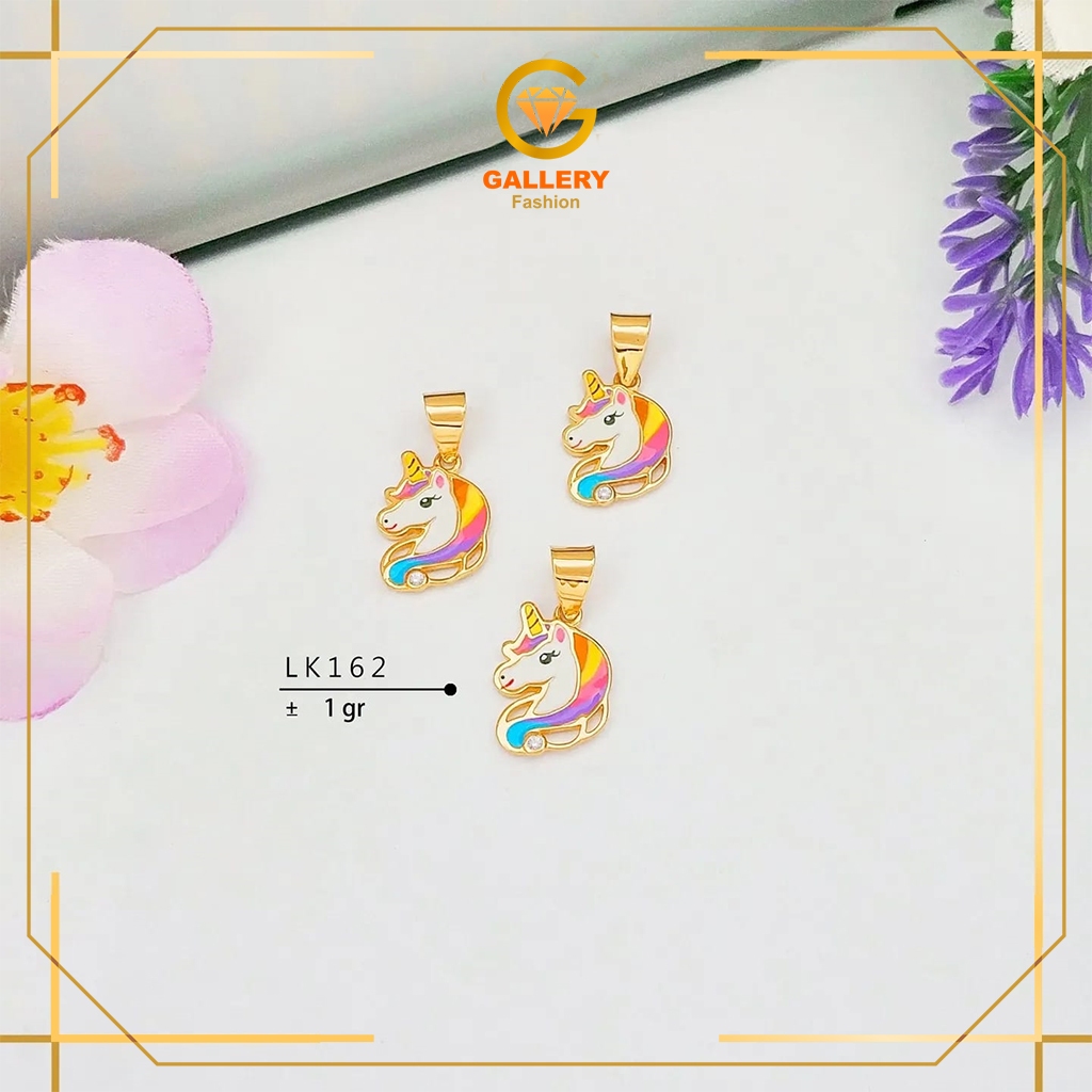 Variasi Liontin Anak Emas 16K Gold atau Kadar 700 Unicorn dan Kitty Berat 1 Graman